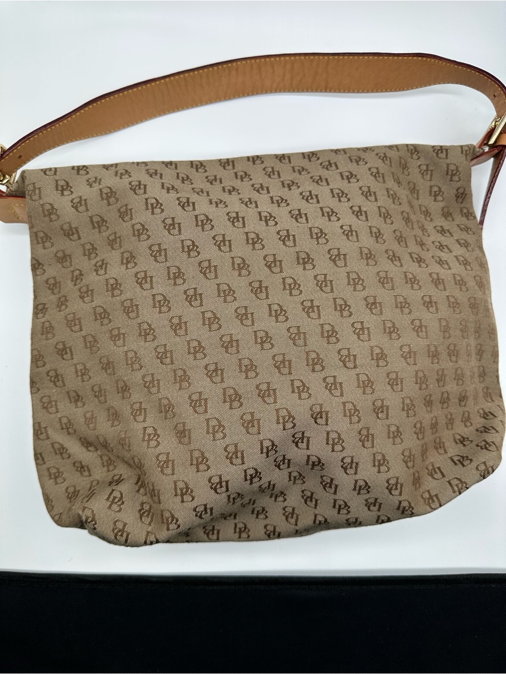 Dooney & Bourke Tan Signature Monogram Shoulder Bag